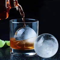 Haute qualité personnalisé ensemble 2 Silicone bac à glaçons grand fabricant de balles pour whisky Hockey moule pour fête Bar crème glacée outil