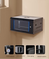 Support de serveur Internet TV en circuit fermé 6U épais monté sur mur assemblé petite porte en verre 9U Monitor 6U rack