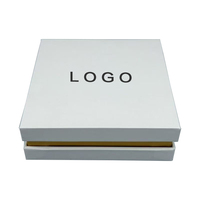 Boîte d'emballage cadeau exquise haut de gamme personnalisée avec logo, couvercle de base, insert rigide en carton écologique et pelliculage mat