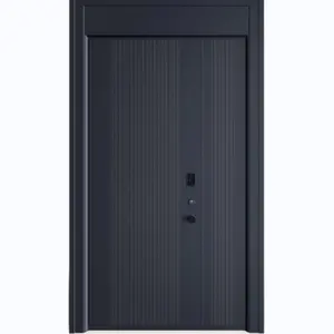 Modern Elegant YT-L23 Aluminum Alloy Front Entry Door Mother-son Deep Carving Waterproof Push Pull Opening Excellent Exterior