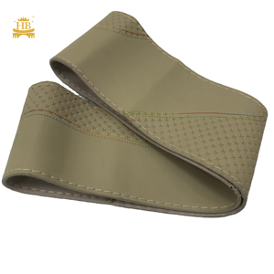 Housse de <span class=keywords><strong>volant</strong></span> DIY cousue main en <span class=keywords><strong>cuir</strong></span> durable 38CM, avec surpiqûres professionnelles, antidérapante et confortable pour berline - Product Image 1