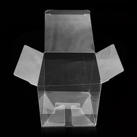 Boîtes à bonbons en plastique transparent personnalisées, boîtes en acétate transparentes en forme de cube, boîtes en plastique PET PVC pliables pour cadeaux avec cintre