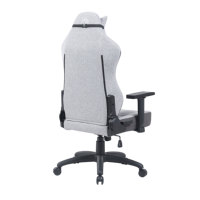 Fauteuil de Gaming Pivotant et Réglable en Tissu Gris avec LED RGB, Grand Mécanisme, Design Contemporain, pour Bureau et Usine, Vente en Gros Personnalisée, Qualité Supérieure