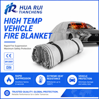 Couverture anti-feu pour véhicule en silicone, haute résistance à la chaleur, pour la suppression des incendies de batteries de véhicules électriques, la protection des véhicules stationnés et des flottes