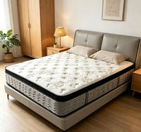 Colchón Híbrido de Lujo para Hotel, Ortopédico, con Masaje, Tamaños King, Queen y Full, con Espuma Viscoelástica y Resortes Ensacados