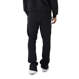 Men's Black Cotton Sweatpants Drawstring <b>Waist</b> Casual Pant with Side Pockets Midweight Knitted Autumn Winter Wear Baggy <b>Trousers</b> - Product Image 2