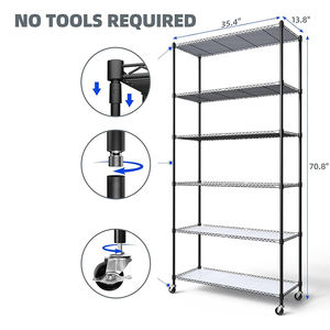 Plante à LED à spectre complet, support de lumière 6 niveaux avec roues, système de jardinage d'intérieur portable en métal - Product Image 4