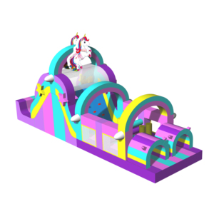 Thiết kế mới Unicorn trò chơi Inflatable khóa học trở ngại Inflatable Trampoline nhảy lâu đài cho trẻ em - Product Image 2