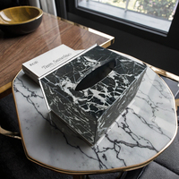Porte-mouchoirs en marbre rose et vert naturel de luxe moderne, grande dalle durable, finition polie, taille personnalisée, design graphique pour villa