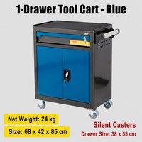 Armoire à outils robuste bleue à plusieurs niveaux, chariot à outils multifonctionnel pour la réparation automobile avec roulettes