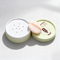 Envase de Polvo Compacto con Logotipo Personalizado, Envase Cosmético, Tarro Biodegradable, Tubo de Cartón Redondo con Tapa Dosificadora
