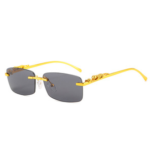 Gafas de Sol QY 2025 sin Montura, Cuadradas, Metálicas, con Lentes de PC UV400, Diseño de Moda, Promoción Popular para Hombres y Mujeres, Actividades al Aire Libre - Product Image 2