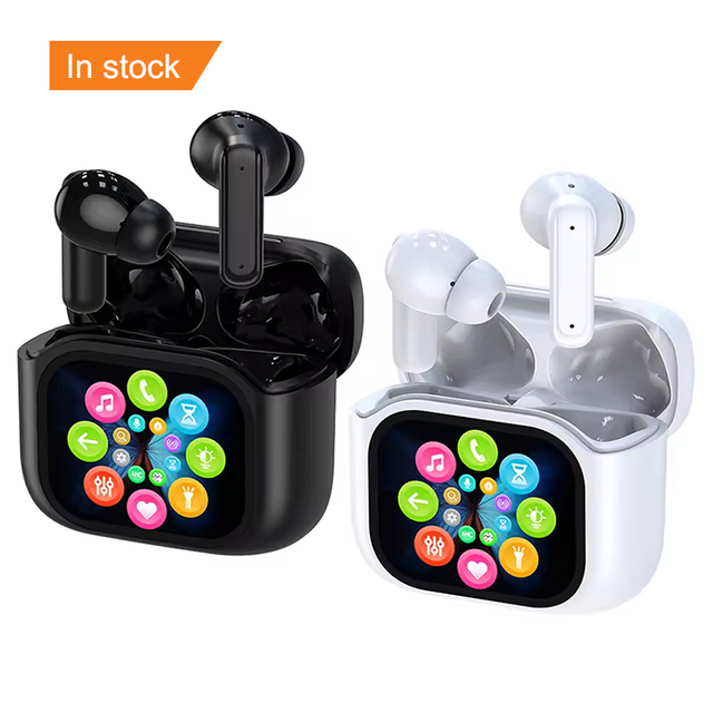 BY16 Full-Color Touch Screen Wireless Earbuds with ANC+ENC LED Lights Multifunctional Headphones Jl Chipset