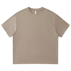 เสื้อยืดคอกลมโอเวอร์ไซส์ผ้าคอตตอนถักน้ำหนักมาก 100% จาก FLOWORA ขายส่ง แฟชั่นใหม่สำหรับผู้ชาย ระบายอากาศได้ดี - Product Image 3