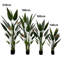 Décoration d'intérieur en pot Faux Canna Artificiel Arbre Décoratif Bonsaï Soie Oiseaux de Paradis Décodeur