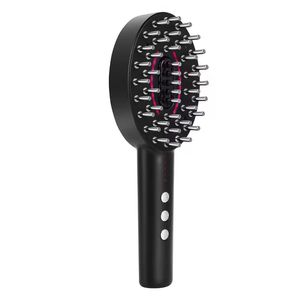 Electric Battery-Powered Portable EMS Scalp Massager Comb with Microcurrent <b>Vibration</b> Technology Stainless Steel for Hair Growth - Product Image 1