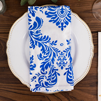 Serviettes de table en tissu polyester-lin imprimées sur mesure pour mariage, hôtel, restaurant, banquet – Vente en gros à prix réduit