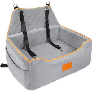 Fabricante elevador de asiento de coche para perros grandes/medianos, cojín grueso de 55 libras, asiento de viaje lavable desmontable para mascotas con - Product Image 1