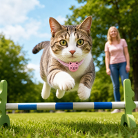 Nouveau Collier Traceur Anti-Perte Réfléchissant Bluetooth Étanche IP68 pour Chats et Chiens, Autonomie de 12 Mois, Vente en Gros Direct Usine 2026