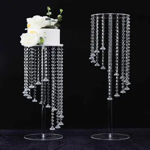 Supporto per vaso di fiori in cristallo centrotavola per lampadario con decorazione per tavolo da matrimonio