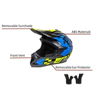 Casco Todoterreno Integral Más Vendido, Casco de Motocross ABS para Motociclistas, Casco de Carreras Todoterreno Duradero y Cómodo