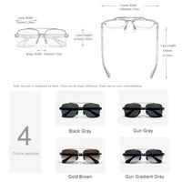 Lunettes de soleil polarisées dégradées unisexes, design carré rétro, nouvelle collection 2024, avec logo personnalisé, protection UV400, modèle 7666