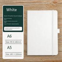Carnet A6 en cuir, portable, idéal pour les affaires et l'école, cahiers à couverture rigide économiques avec reliure cousue pour étudiants
