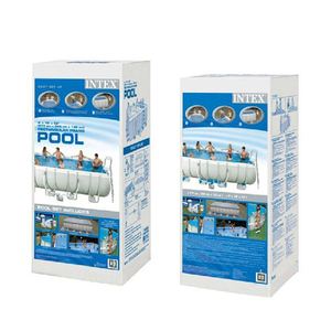 <span class=keywords><strong>Piscina</strong></span> <span class=keywords><strong>Intex</strong></span> 26356 Rectangular Grande con Marco Metálico, <span class=keywords><strong>Piscina</strong></span> Familiar de PVC para Jardín, <span class=keywords><strong>Piscina</strong></span> Elevada Portátil para Exteriores y Accesorios - Product Image 2