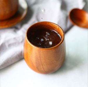 Best Seller Arabic Vintage <b>Reusable</b> Wooden Coffee Sake Mug Handmade for Hotel Home Use Natural Wooden Tea <b>Cup</b> for Tea - Product Image 5