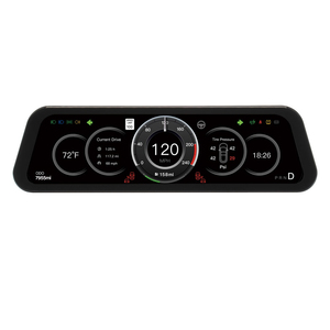 Tableau de bord numérique pour Tesla Model 3 Y, écran Apple CarPlay <span class=keywords><strong>Android</strong></span> <span class=keywords><strong>Auto</strong></span>, écran IPS 9,66 pouces, affichage automatique HUD, vitesse et puissance - Product Image 1