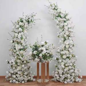 <span class=keywords><strong>Flores</strong></span> artificiales rosas blancas del fabricante para boda, decoración de graduación de Navidad, arco de boda, arreglo Floral, escenario de fiesta - Product Image 1