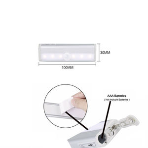Luz LED con <span class=keywords><strong>Sensor</strong></span> <span class=keywords><strong>de</strong></span> <span class=keywords><strong>Movimiento</strong></span> PIR <span class=keywords><strong>de</strong></span> 6 LED, Lámpara para Armario, Guardarropa, Cama, Luz Nocturna LED Debajo del Gabinete para Armario, Escaleras, Cocina - Product Image 3