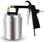 Pistolet de pulvérisation pneumatique professionnel mini DIY avec réservoirs supérieur et inférieur - Haute atomisation pour la peinture de meubles et automobile