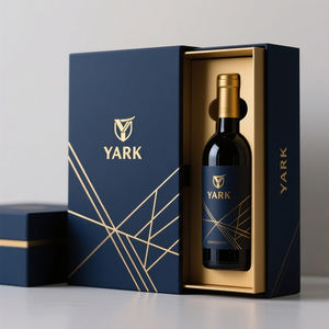 Boîte cadeau de luxe en carton imprimé avec logo pour champagne et vin - Product Image 2