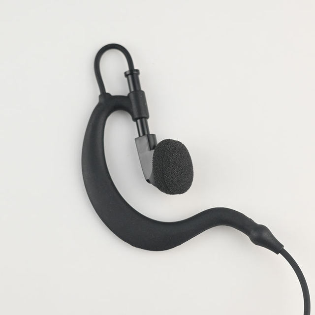 Lightweight Earhook Communication Earpiece PTT Microphone Universal 2-pin K Port Soft & Comfortable for Outdoor Activities