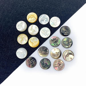 Tendance de la mode 15mm <span class=keywords><strong>camée</strong></span> coquille blanche sculpté à la main nacre visage de lune - Product Image 6