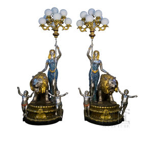 Bronzestatuen-<span class=keywords><strong>M</strong></span>ädchenlampe des Gartens dekorative Qualitäts - Product Image 3