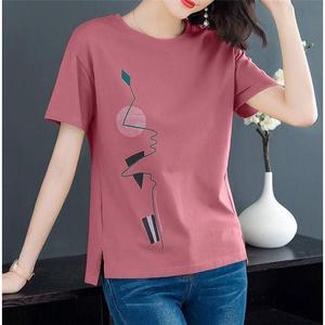 Women's Long Sleeve T-Shirt Autumn Casual Printed Plus Size Middle Aged Outerwear <b>Base</b> <b>Layer</b> Polyester Knitted Full Sleeve - Product Image 4