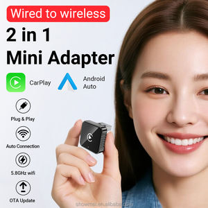 Portable USB Bluetooth Built-in WiFi Plug Play 2 in 1 Carplay <b>Android</b> <b>Auto</b> Converter Universal Mini <b>Wireless</b> <b>Adapter</b> - Product Image 2