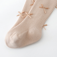 Collants pour bébés filles, style ballet, couleur unie, avec petits nœuds, pour le printemps et l'automne, pour filles de 6 mois à 10 ans