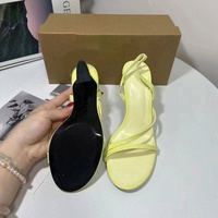 Nouveau miroir mince bande décoration à la mode fille talons hauts tête ronde sangle arrière sandales pour les femmes