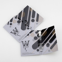 Cartes d'échantillons de parfum personnalisées avec logo d'entreprise imprimé, cartes de test de parfum, flacons vaporisateurs de 1 ml, 2 ml, 3 ml et cartes pour parfum