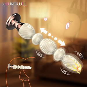 Prostata-Massagegerät und Analvibrator <span class=keywords><strong>2</strong></span>-in-1-Design für Männer mit kraftvollen Vibrationen, wasserdicht, wiederaufladbar, für Lust und Sexspielzeug - Product Image 2