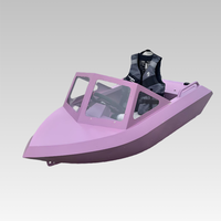 Petit bateau à réaction en aluminium, mini bateau à réaction électrique, bateau à réaction fluvial, pêche, navigation