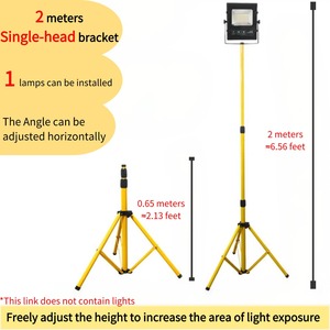 Luce di luce di inondazione flessibile per interni ed esterni luci da lavoro in metallo telescopico portatile a testa multipla treppiede - Product Image 3