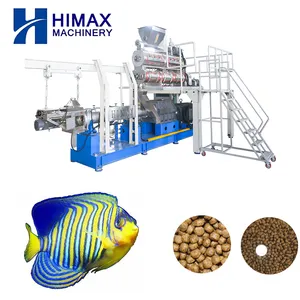 Machine de fabrication d'aliments pour poissons aquatiques en acier inoxydable Ligne de production d'aliments pour poissons flottants Machine d'extrusion de poissons coulants