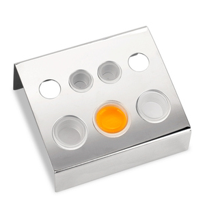 ชั้นวางถ้วยหมึกสักลายสแตนเลส 7 ช่อง พร้อมถาดโลหะสำหรับศิลปิน - Product Image 6