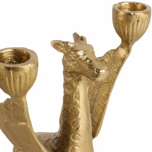 Portacandele a forma di drago in metallo dorato, artistico, per decorazioni domestiche, tavolino da caffè e sala da pranzo - Product Image 6