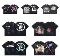 Penjualan Langsung Pabrik Kaos Trendy Hell Star NFC 260g Motif Hewan Katun Murni Pria Wanita Lengan Pendek Longgar Kasual Musim Panas