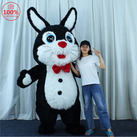 Costume gonflable de dessin animé de mascotte de lapin de pâques Halloween personnaliser pour des adultes